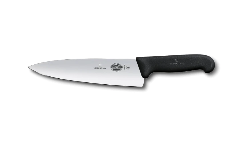 Victorinox Swiss Army 5.2063.20-X4 Fibrox Straight Chef's Knife Black 8 in